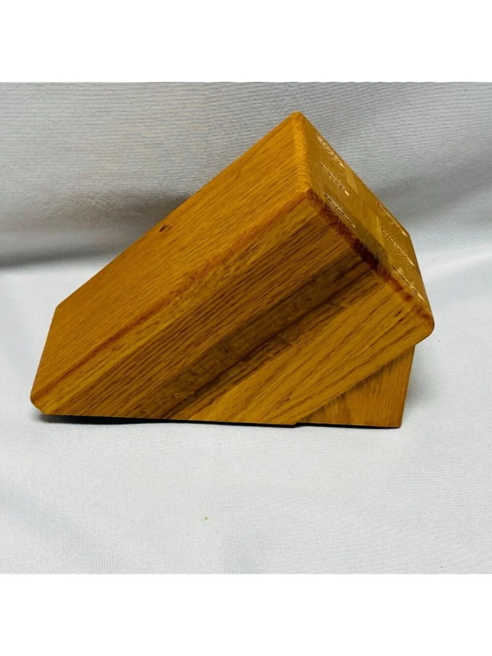 Cutco 6-Slot Wooden Table Knife Block Vertical Storage Hardwood USA Made